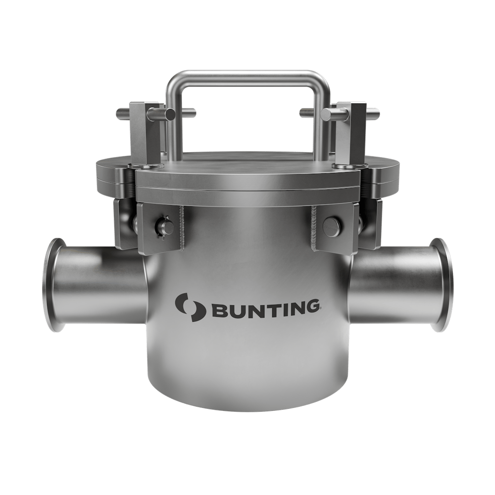 Bunting Liquid Magnetic Separator: side connection view