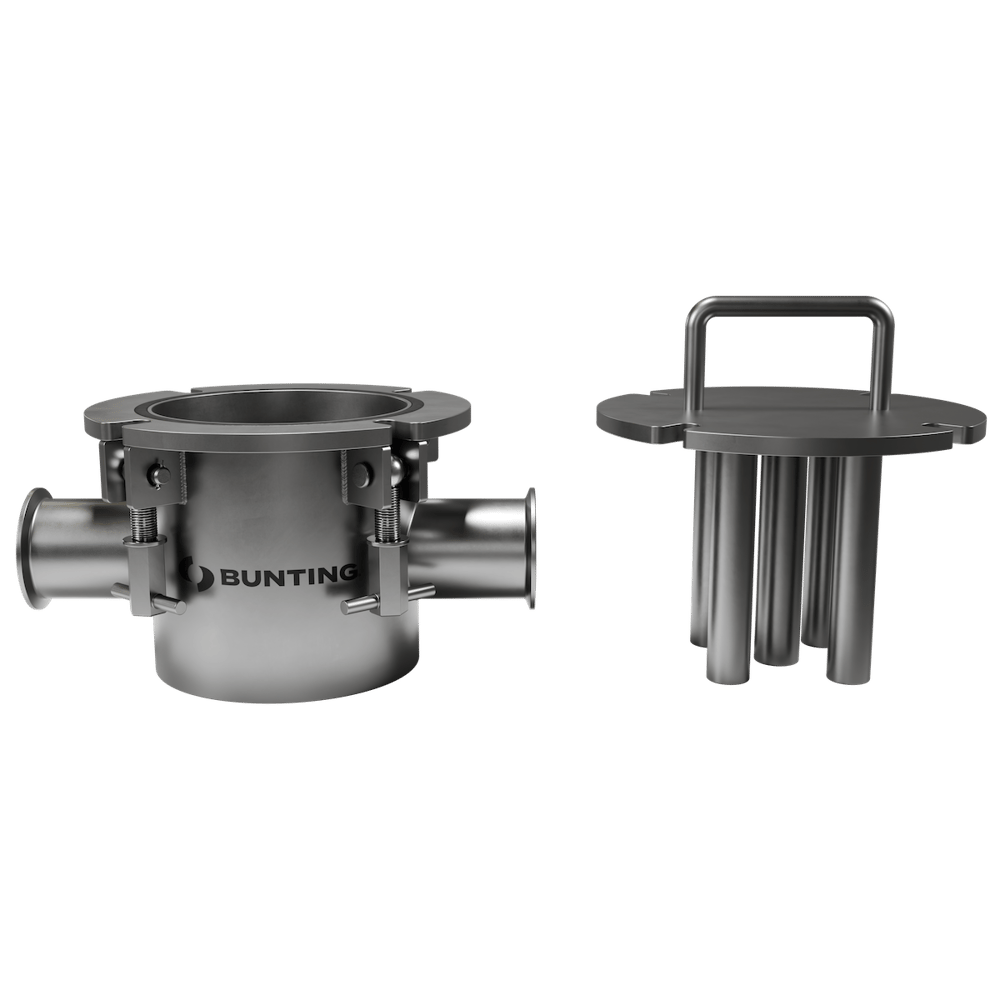 Bunting Liquid Magnetic Separator: housing beside the removed magnetic assembly