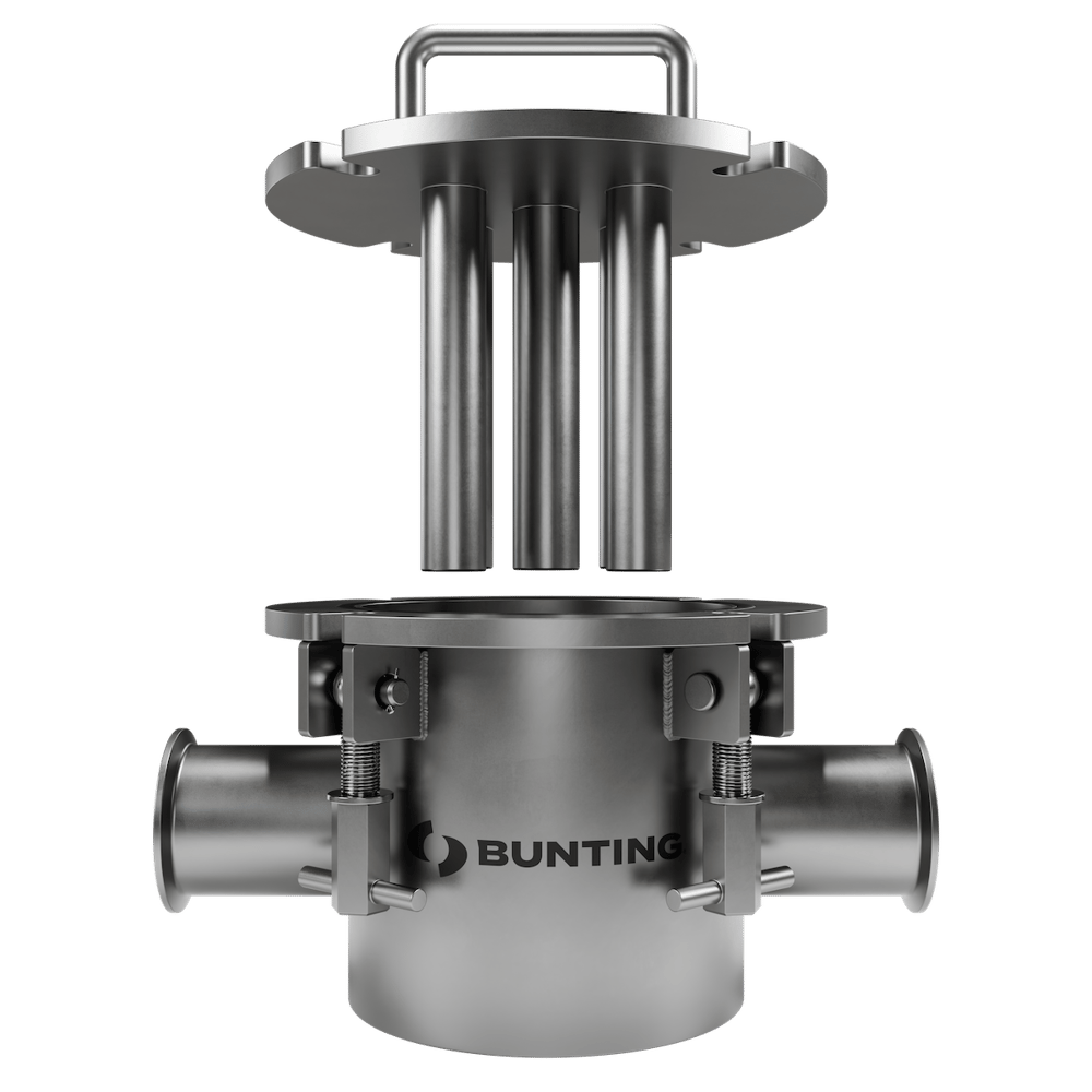 Bunting Liquid Magnetic Separator: raised magnetic assembly