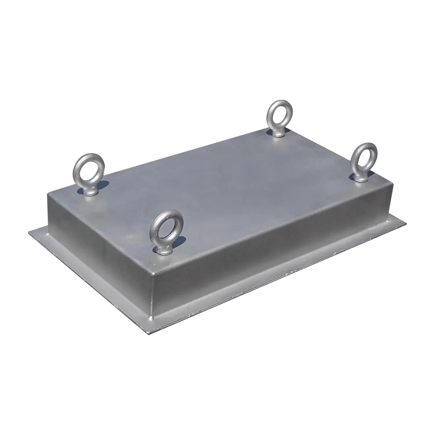 Bunting stainless steel Suspended Plate Magnet with four overhead suspension eye-bolts