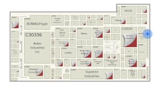 CONEXPO Floor Plan--Bunting-Newton to Attend CONEXPO-CON/AGG 2020-Mining-Aggregates-Mineral-Metal Detection-Magnetic Separation